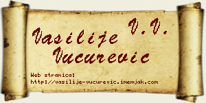 Vasilije Vučurević vizit kartica